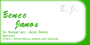 bence janos business card